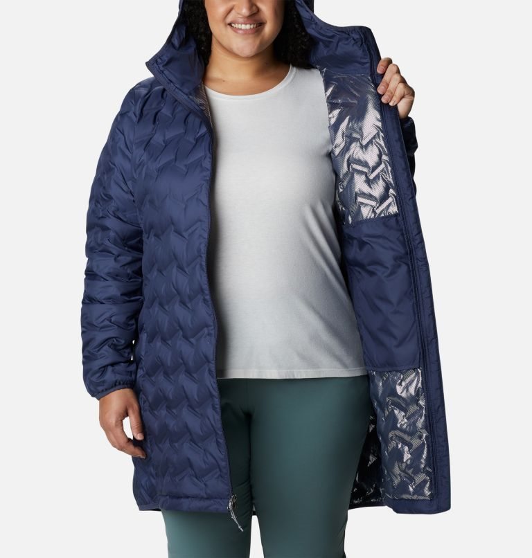 Jachete Din Puf Columbia Delta Ridge Long Dama Bleumarin | Plus Size OF19S07Z8